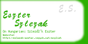 eszter szlezak business card